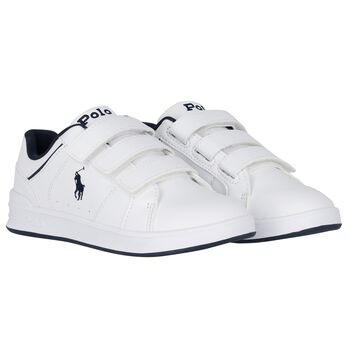 Boys White Logo Trainers
