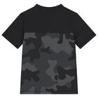 Boys Black Camoflauge T-Shirt, 1, hi-res