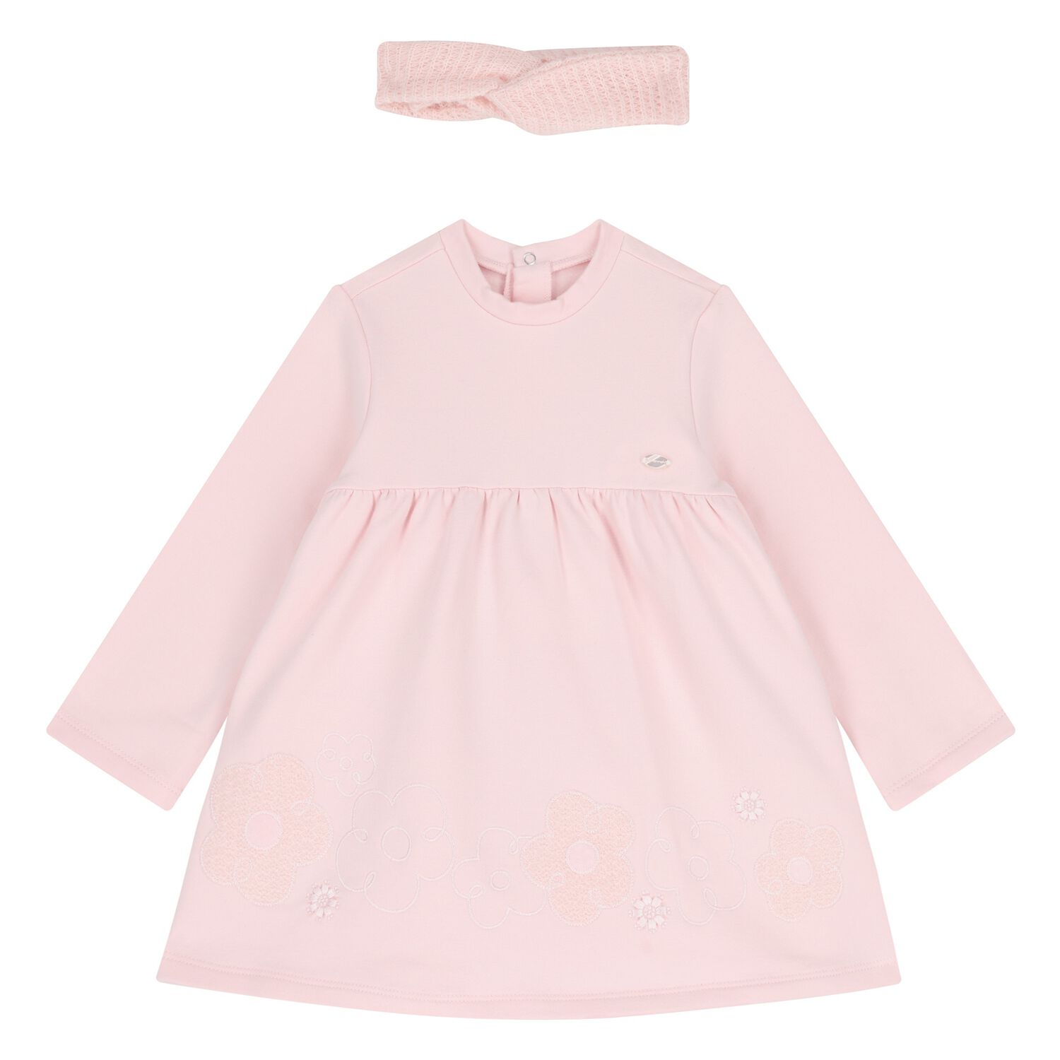 Baby Girls Pink Floral Dress Set, 1, hi-res