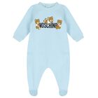 Blue Teddy Bear Logo Babygrow, 2, hi-res