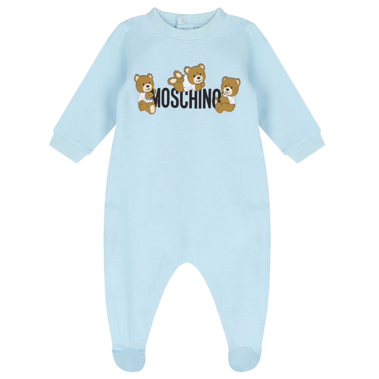 Blue Teddy Bear Logo Babygrow, 2, hi-res