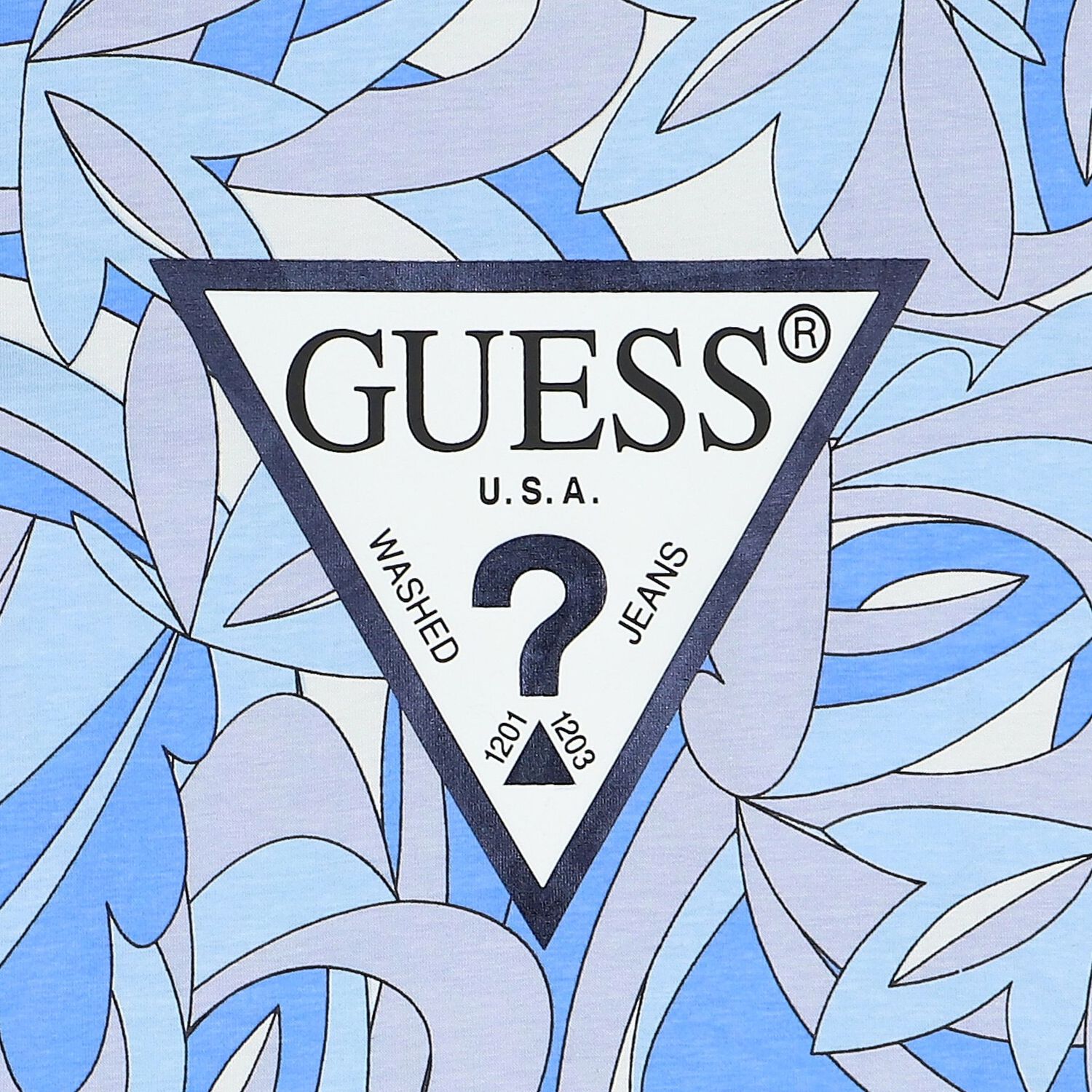 Girls Blue Abstract Logo T-Shirt, 1, hi-res image number null