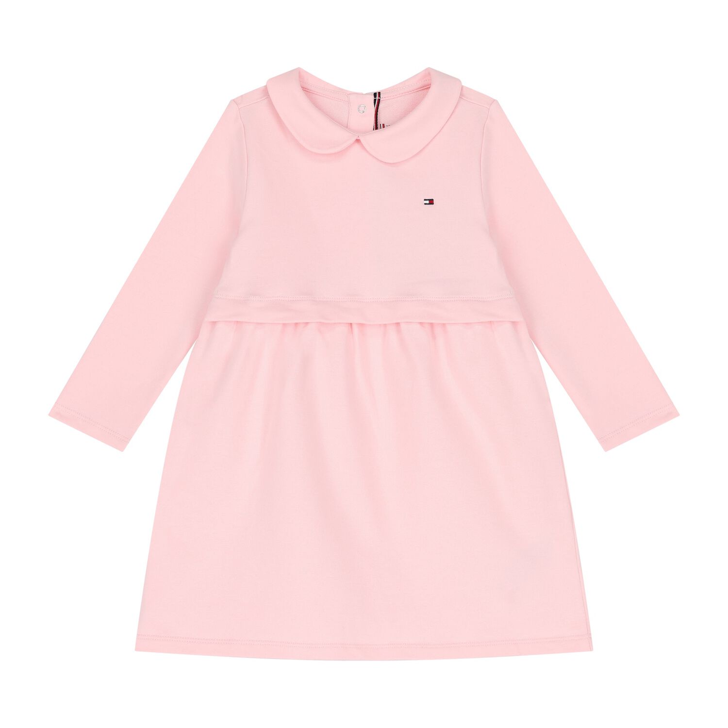 Younger Girls Pink Logo Dress, 2, hi-res