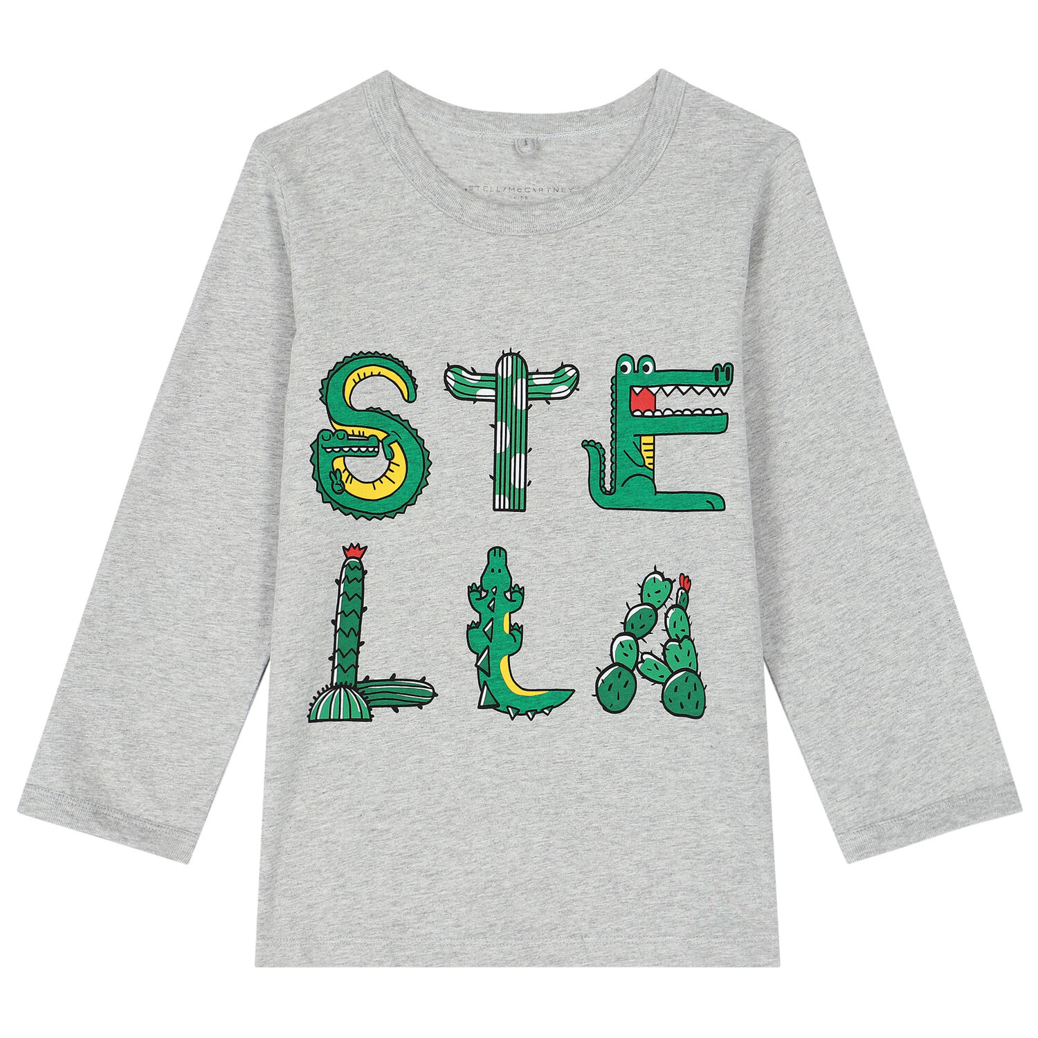 تيشيرت بالشعار باللون الرمادي للأولاد, 1, hi-res