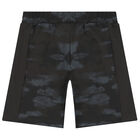 Boys Grey Logo Shorts, 2, hi-res