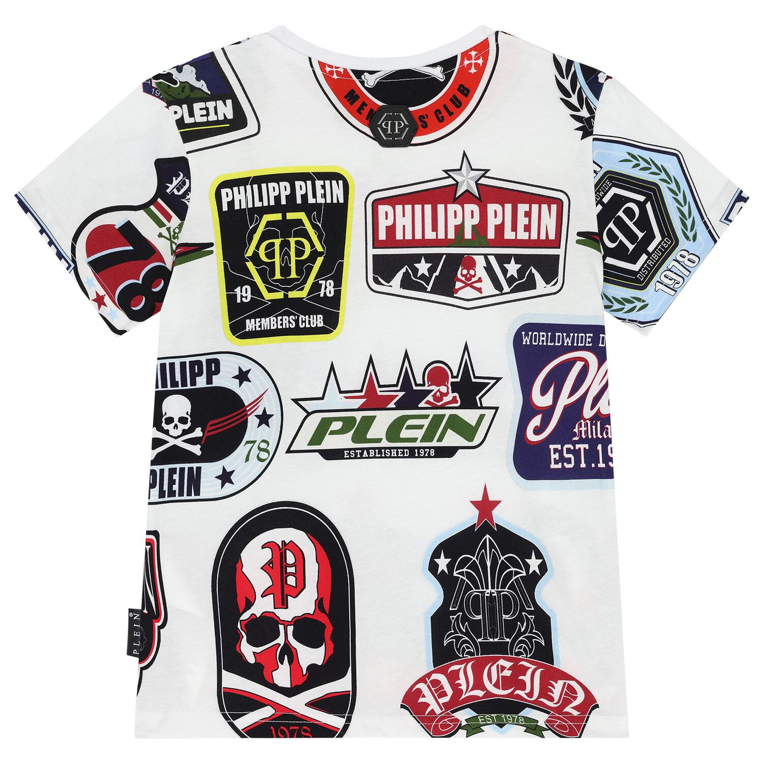 تيشيرت أولاد بالشعار باللون الأبيض, 1, hi-res image number null