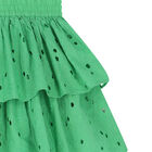 Girls Green Broderie Anglaise Skirt, 1, hi-res