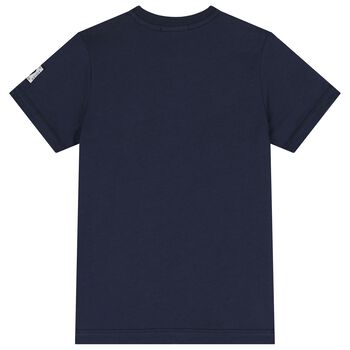 Boys Navy Blue Logo T-Shirt