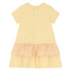 Younger Girls Yellow Bag Logo Dress, 1, hi-res