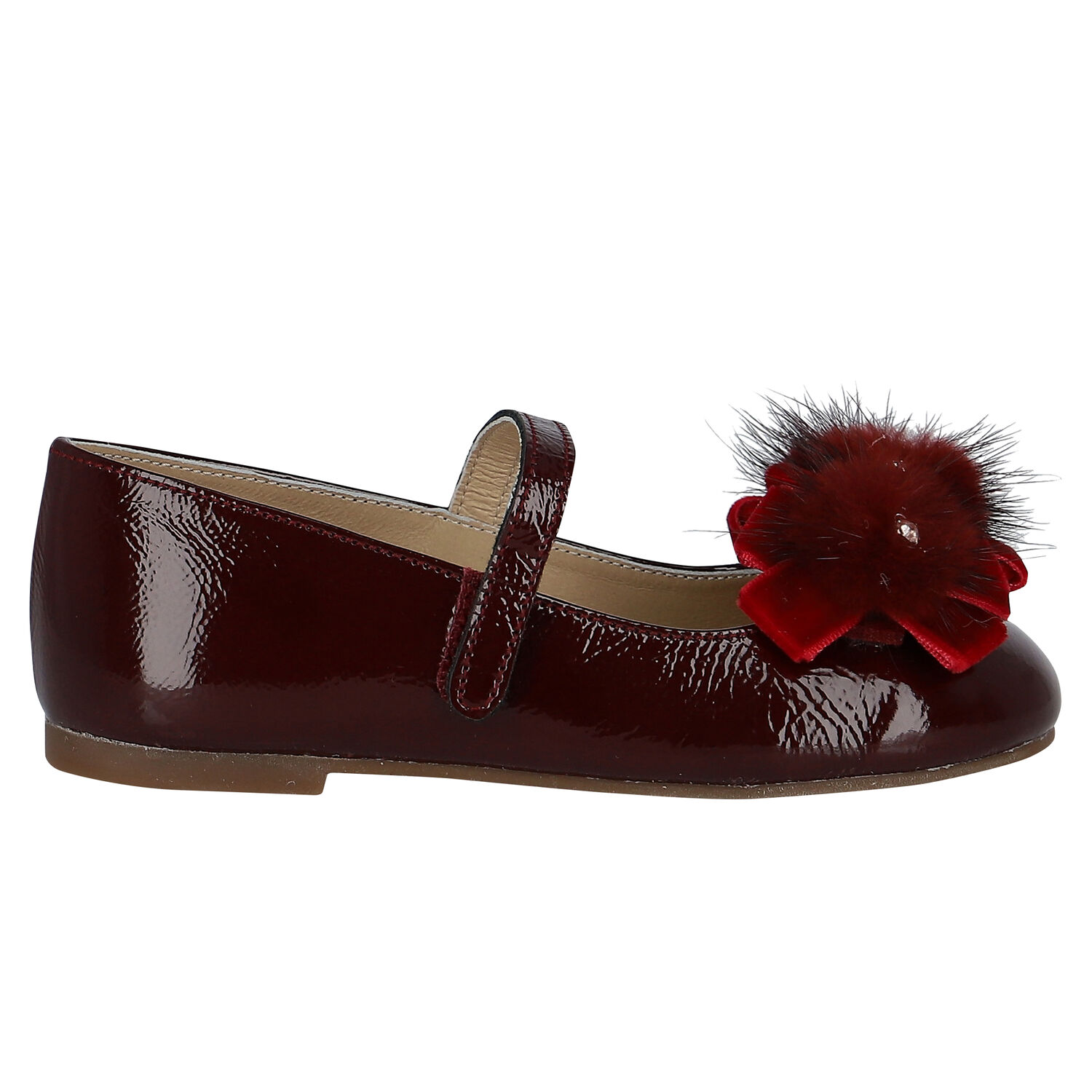 Girls Red Embellished Shoes, 1, hi-res