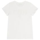 Girls White Logo T-Shirt , 1, hi-res