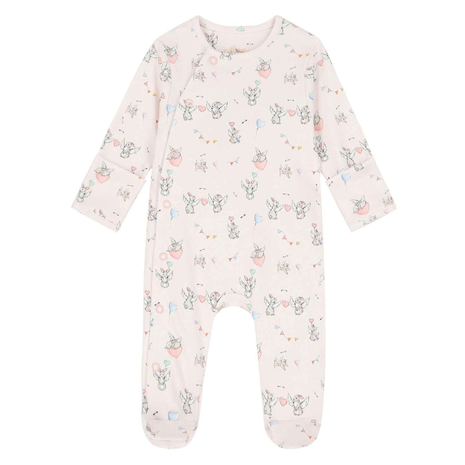 Baby Girls Pink Bunny Babygrow Set, 1, hi-res