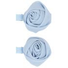 Girls Blue Rosebud Hairclips ( 2-Pack ), 2, hi-res