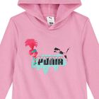 Girls Pink Trolls Logo Hooded Top, 2, hi-res