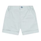Baby Boys White & Blue Shorts Set, 2, hi-res