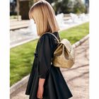 حقيبة ظهر بالشعار باللون الذهبى للبنات, 1, hi-res