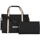 Black Logo Baby Changing Bag, 2, hi-res