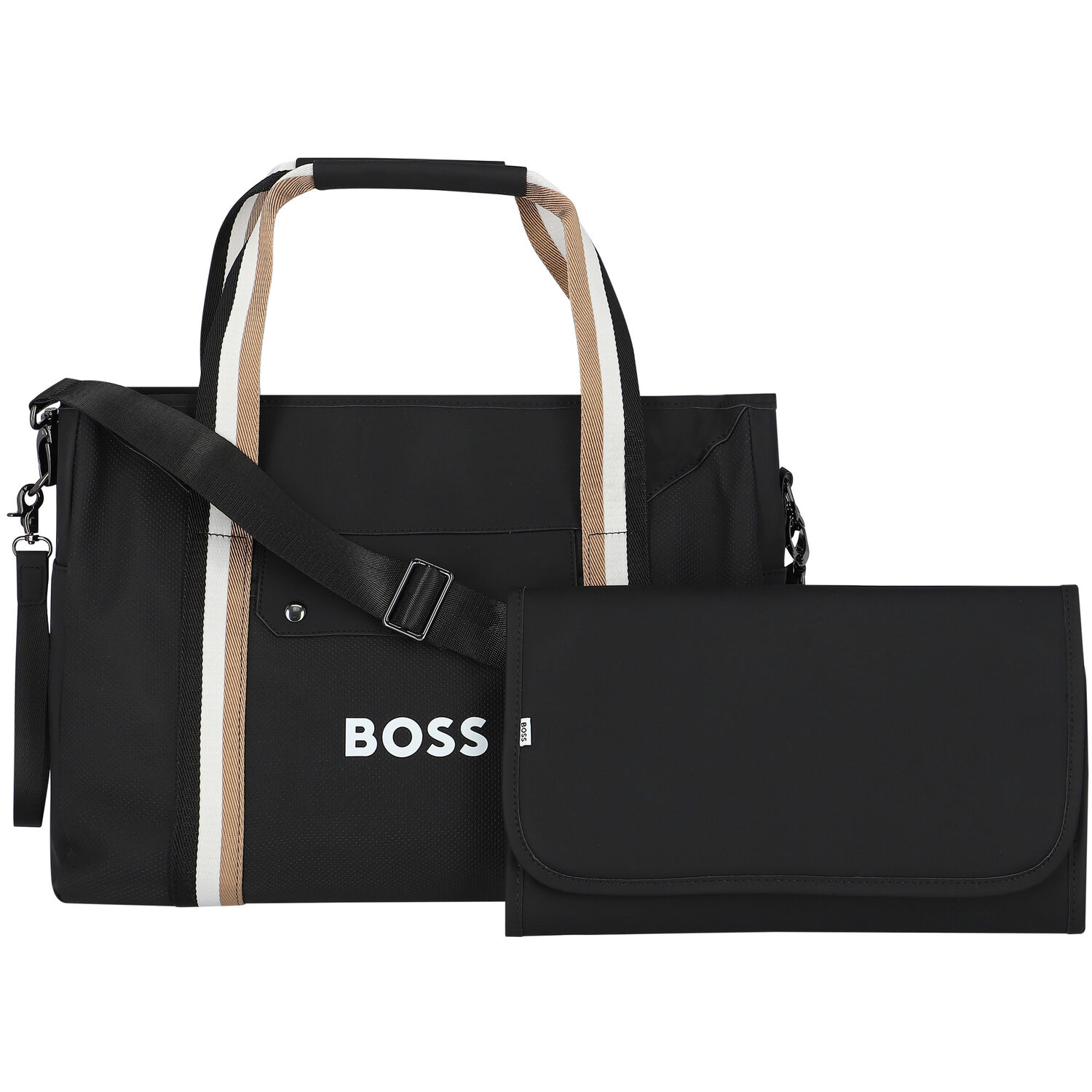 Black Logo Baby Changing Bag, 2, hi-res image number null