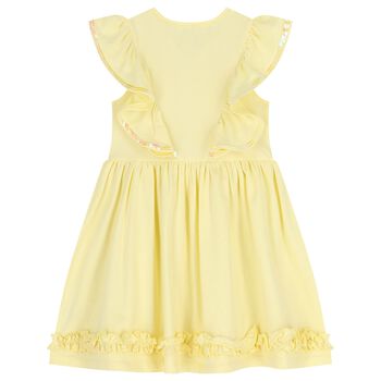 Girls Yellow Ruffle Dress