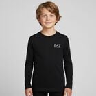 Boys Black Logo Long Sleeve Top, 3, hi-res