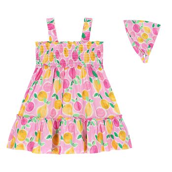Younger Girls Pink Dress & Headband Set