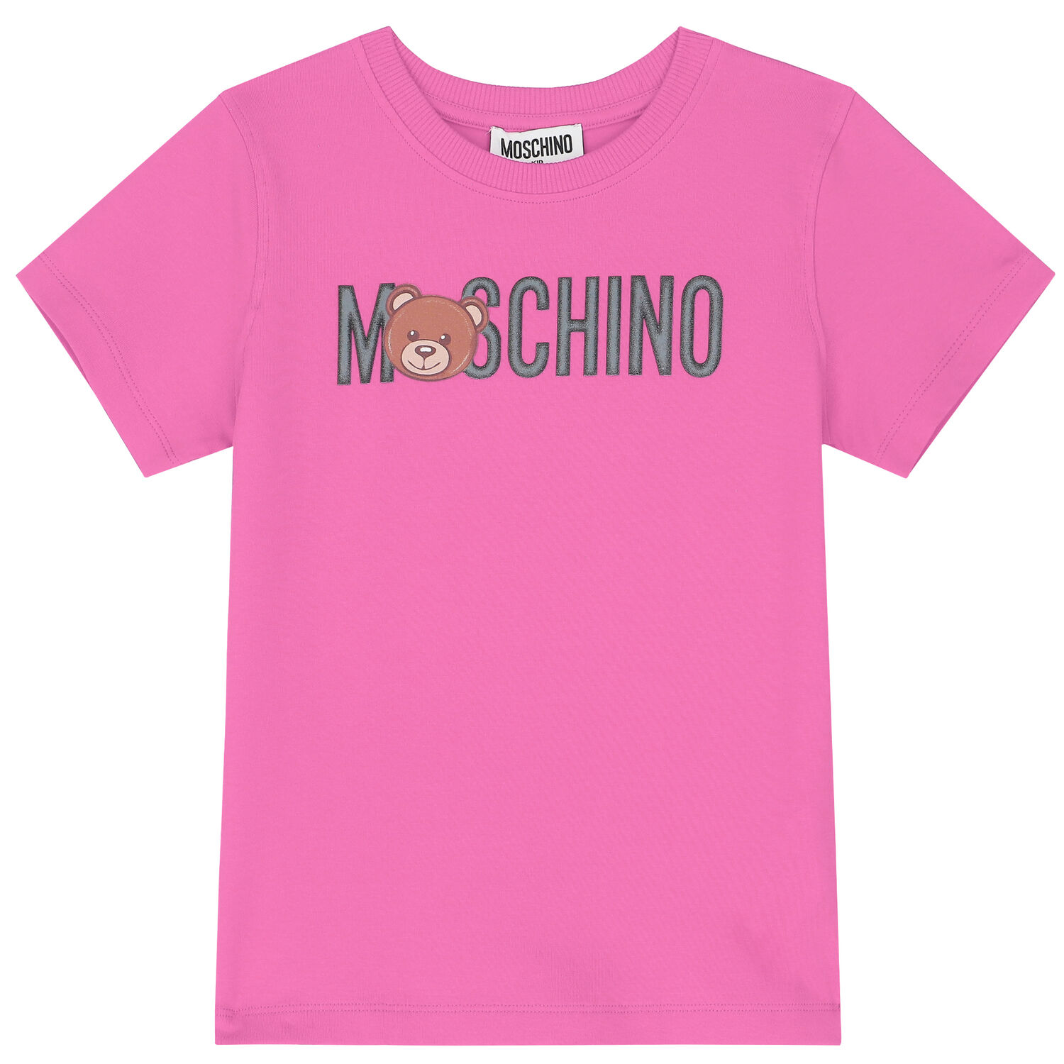 Pink Teddy Logo T-Shirt, 6, hi-res