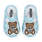 Blue Teddy Bear Logo Baby Sandals, 1, hi-res