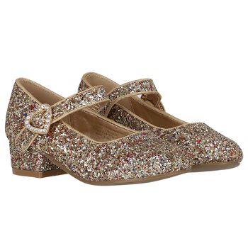 Girls Multi-Coloured Glitter Shoes