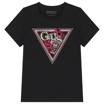 Girls Black Logo T-Shirt 