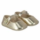 Baby Girls Gold Pre Walker Shoes, 1, hi-res