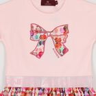 Girls Pink Ribbon Dress, 2, hi-res