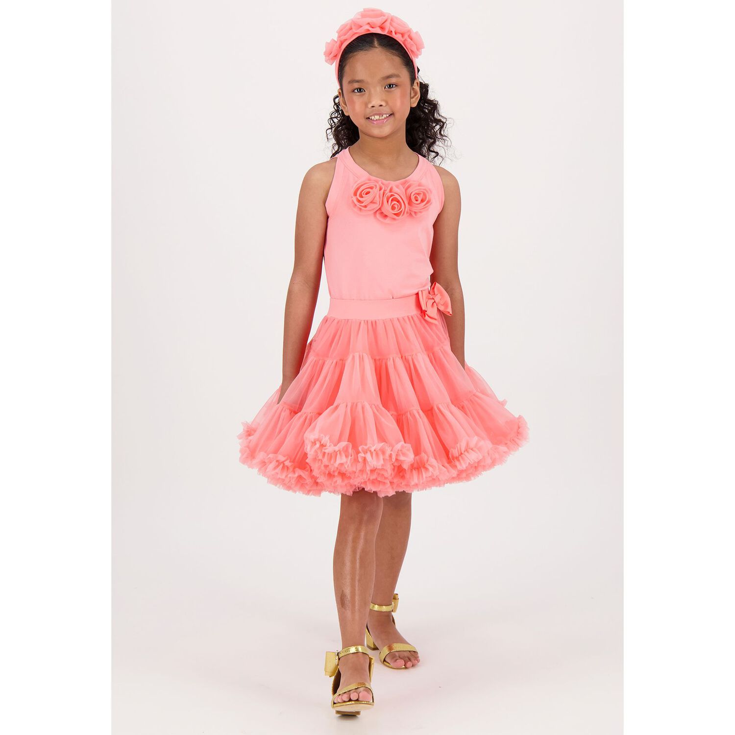 توب بنات باللون المرجاني, 2, hi-res