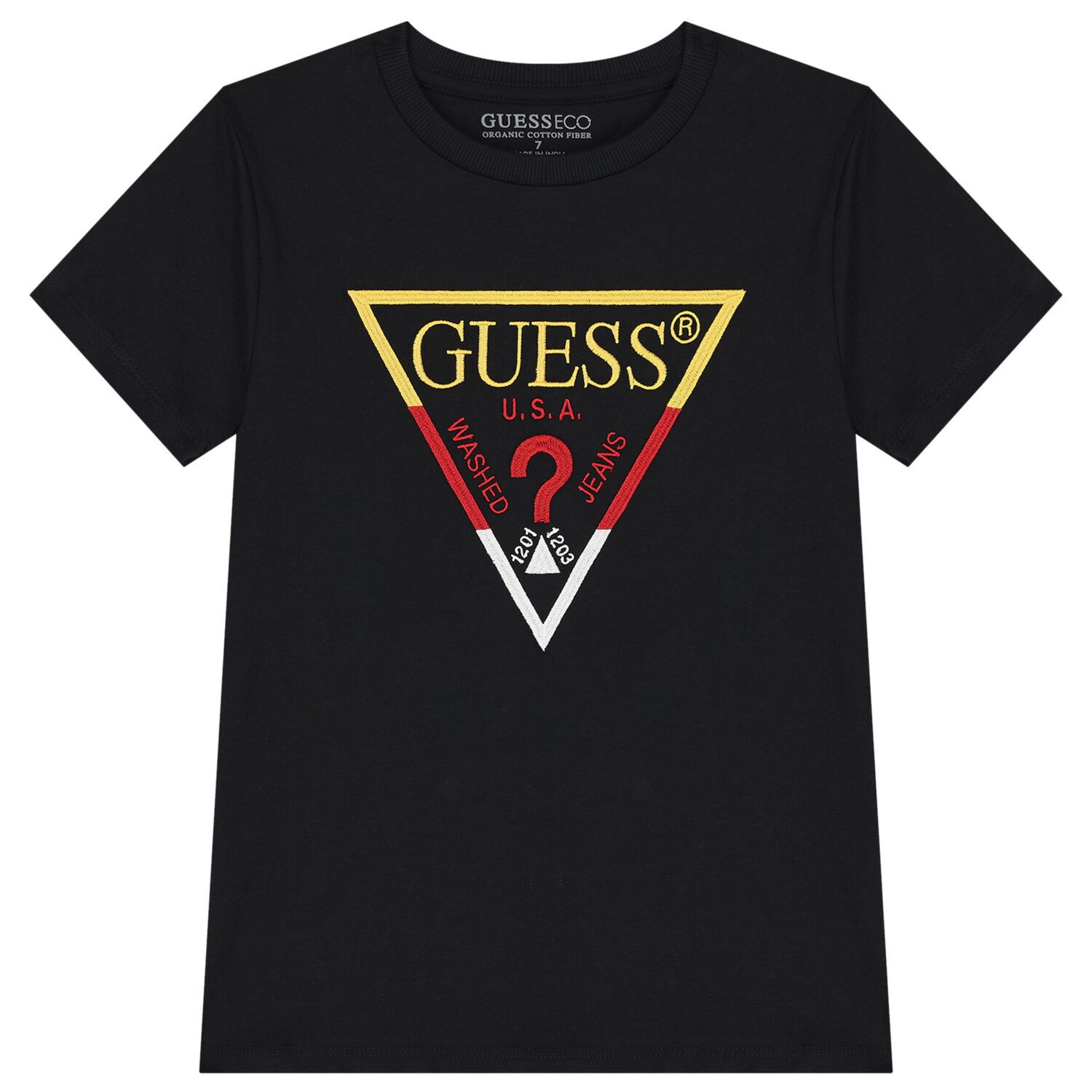 تيشيرت أولاد بالشعار باللون الأسود, 3, hi-res image number null