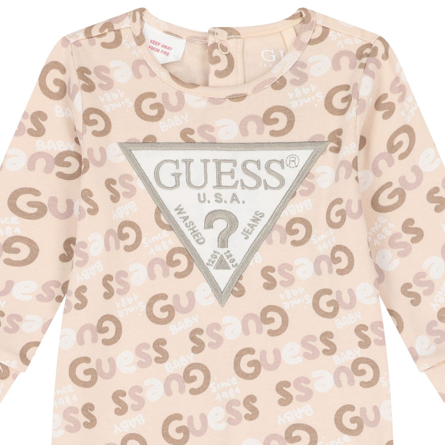 Baby Girls Pink Logo Babygrow, 1, hi-res image number null