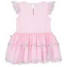 Younger Girls Pink Tulle Dress, 1, hi-res