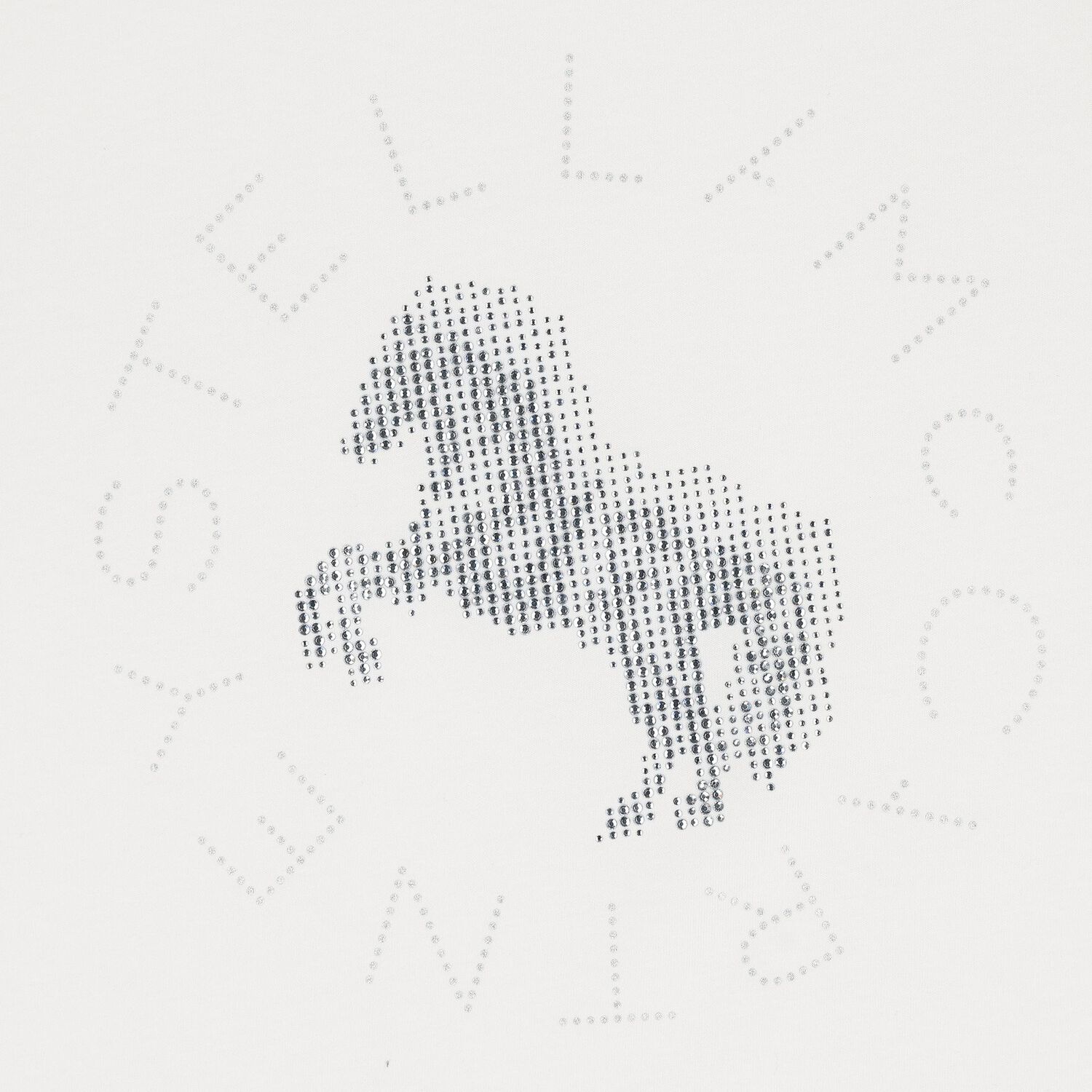 Girls Ivory Horse Logo T-Shirt, 1, hi-res