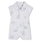 Baby Boys Blue Tiger Romper, 1, hi-res