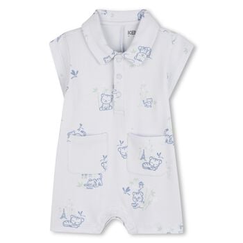 Baby Boys Blue Tiger Romper