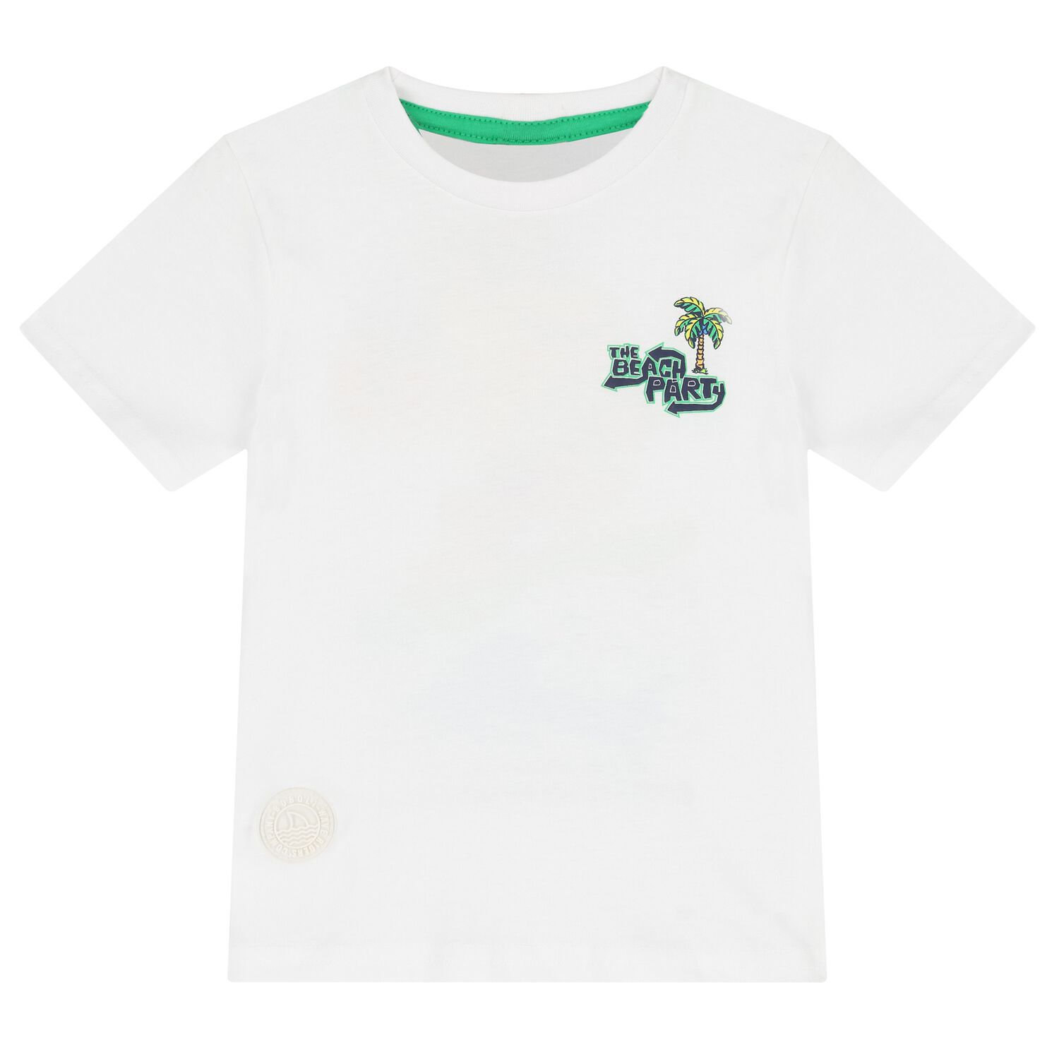 Boys White Palm Tree T-Shirt, 1, hi-res