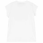 Girls White Logo T-shirt, 2, hi-res
