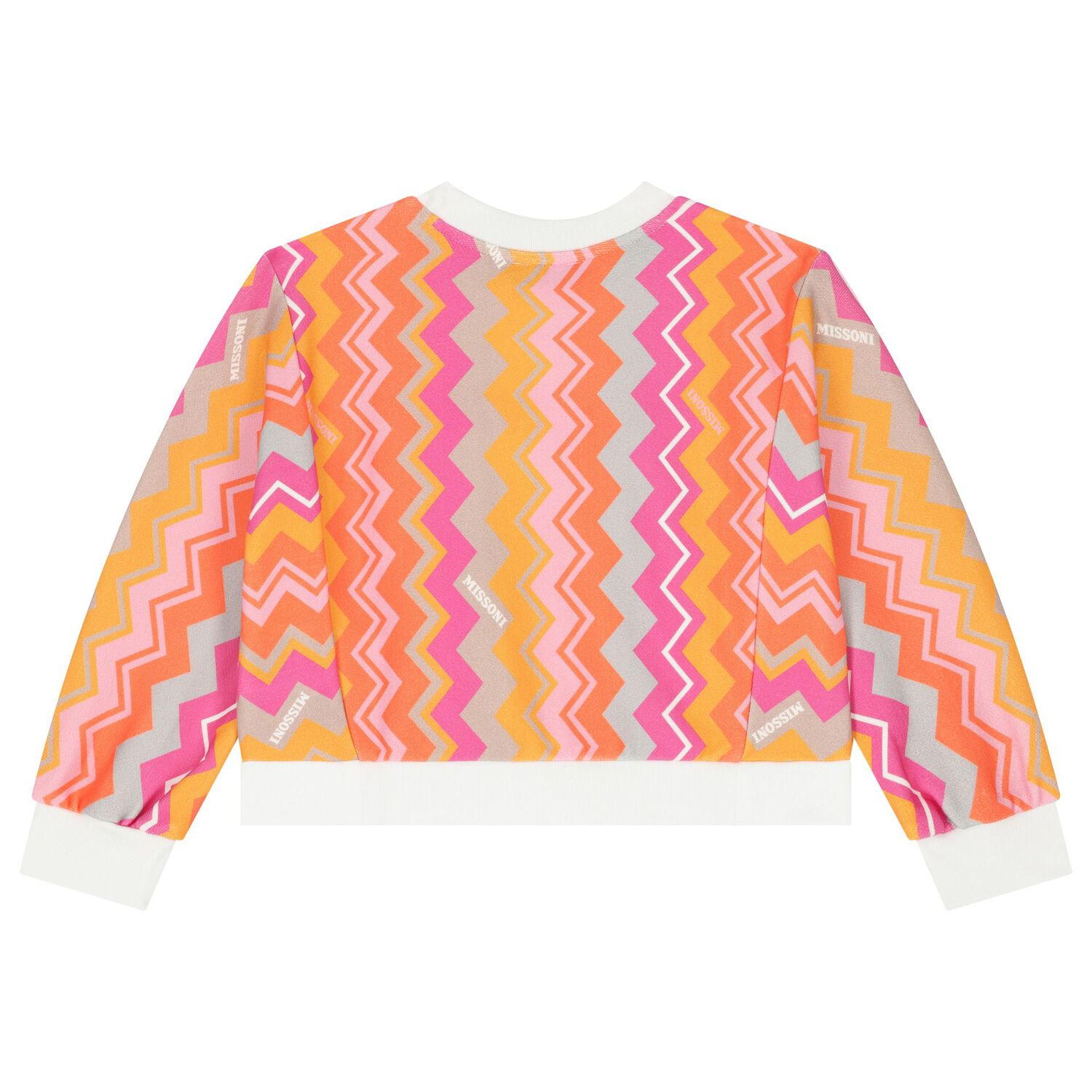 Girls White Logo Sweatshirt, 1, hi-res image number null