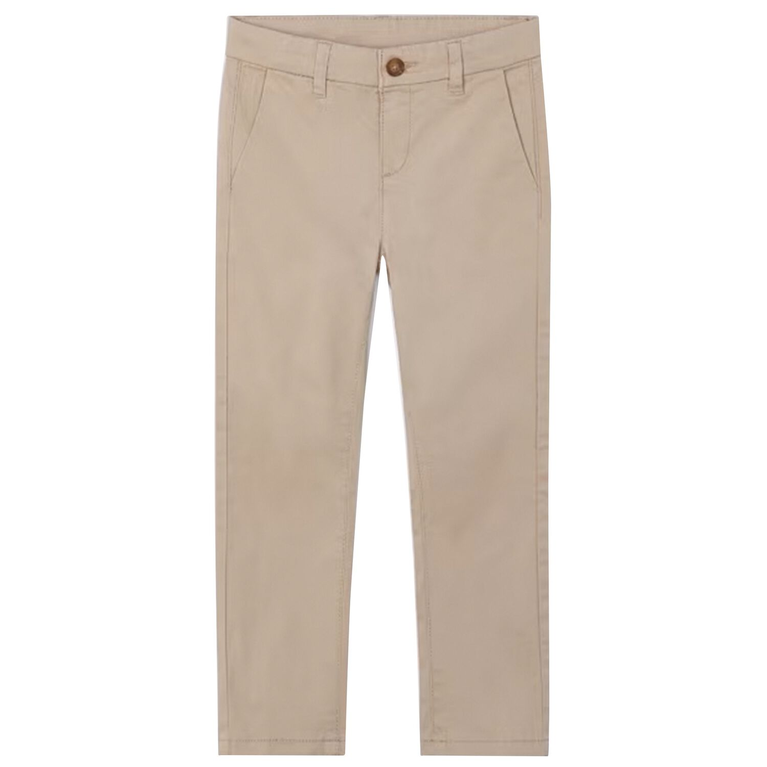 Boys Beige Chino Trousers, 1, hi-res