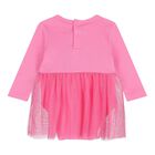 Baby Girls Pink Bodysuit Dress, 2, hi-res