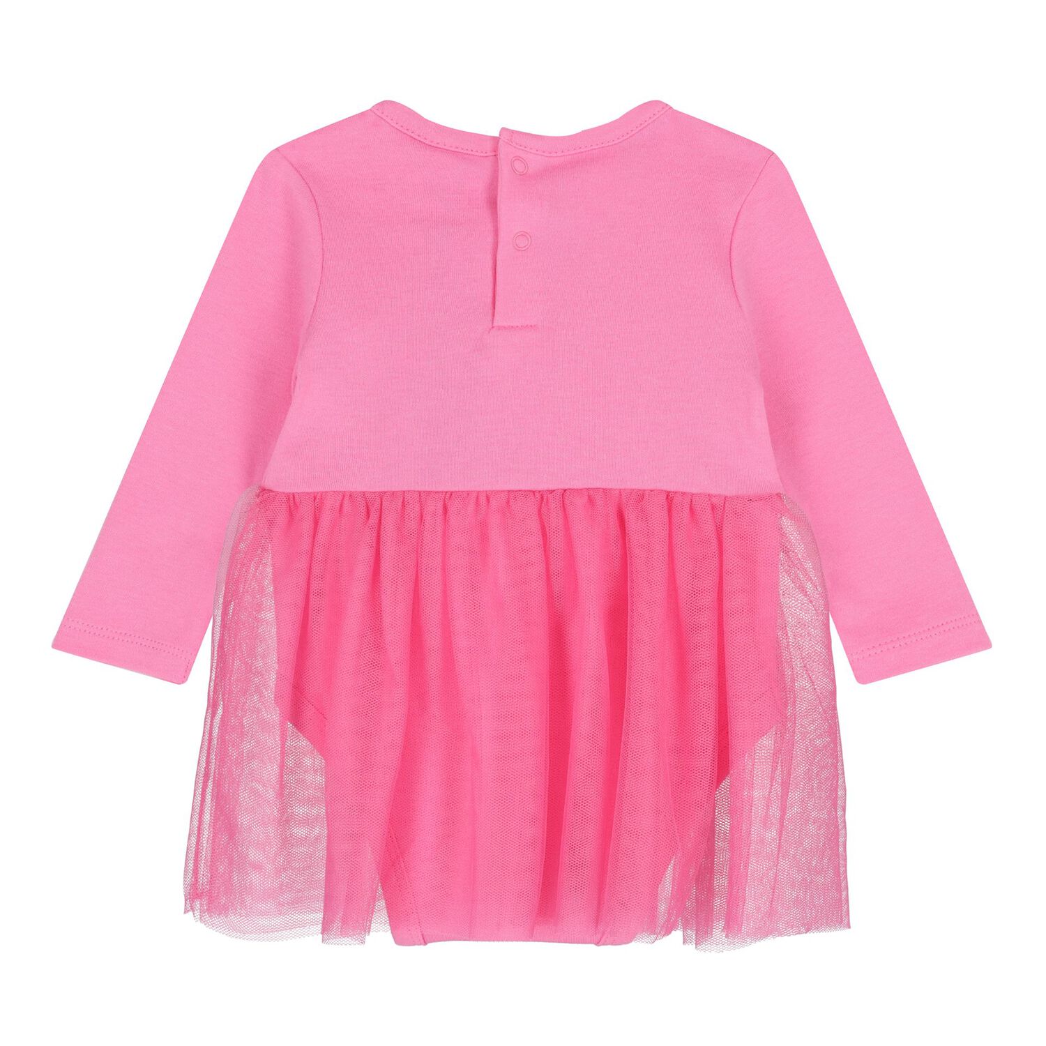 Baby Girls Pink Bodysuit Dress, 2, hi-res