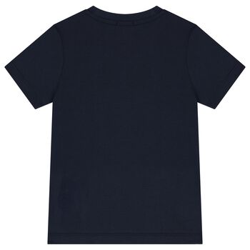 Boys Navy Blue Logo T-Shirt