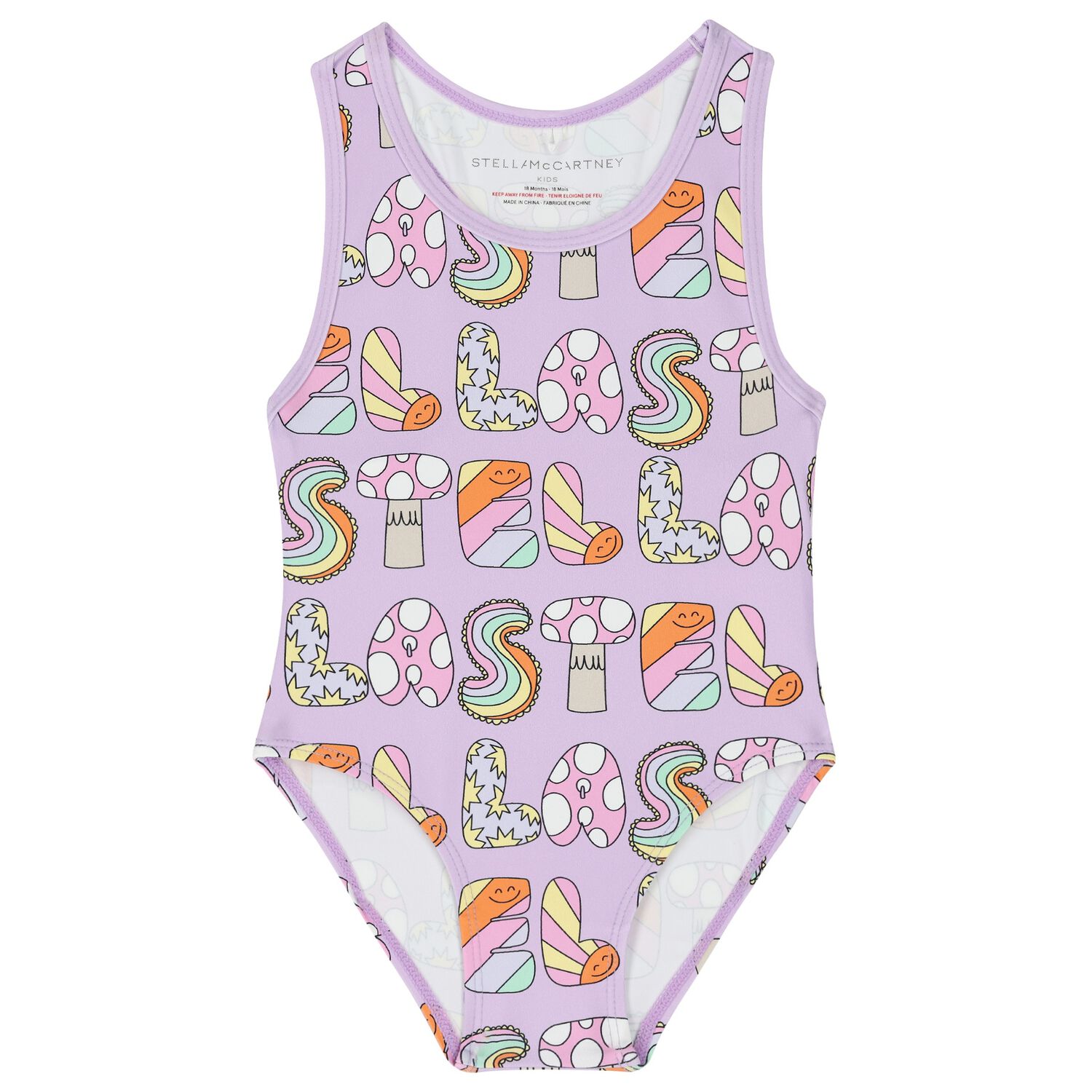 Younger Girls Purple Swimsuit, 1, hi-res image number null