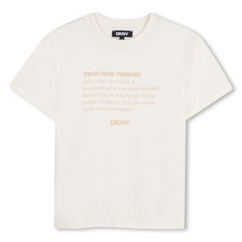 Mini Me Ivory Logo T-Shirt