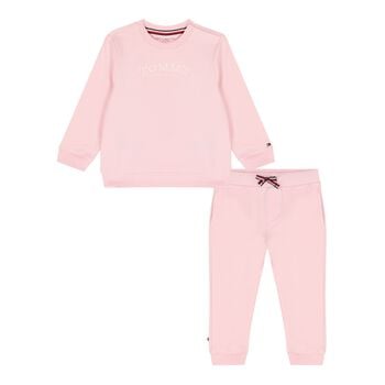 Baby Girls Pink Logo Tracksuit