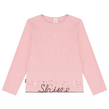 Girls Pink Long Sleeve Top