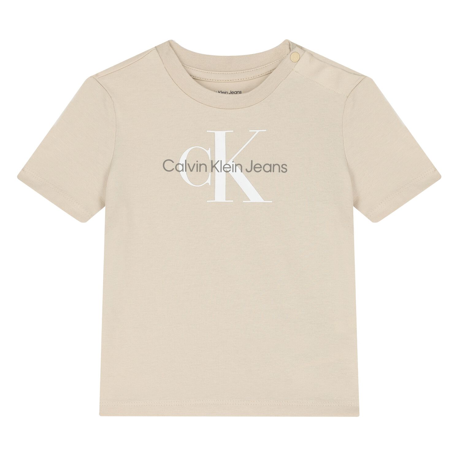 Beige Cotton Logo T-Shirt, 7, hi-res image number null